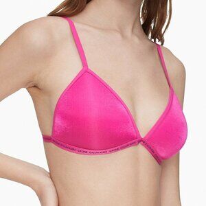 Calvin Klein CK One Glisten Lightly Lined Triangle Bralette - (Small ) New!
